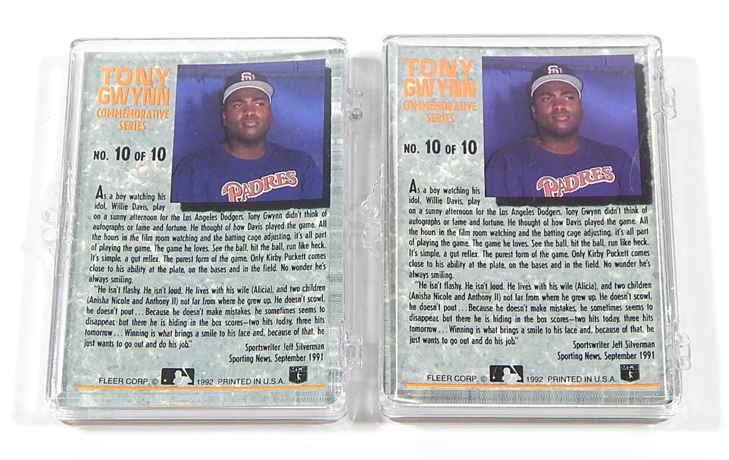 Lot of (2) 1992 Fleer Ultra Tony Gwynn Commemorative Baseball Insert Set (25) Pic2