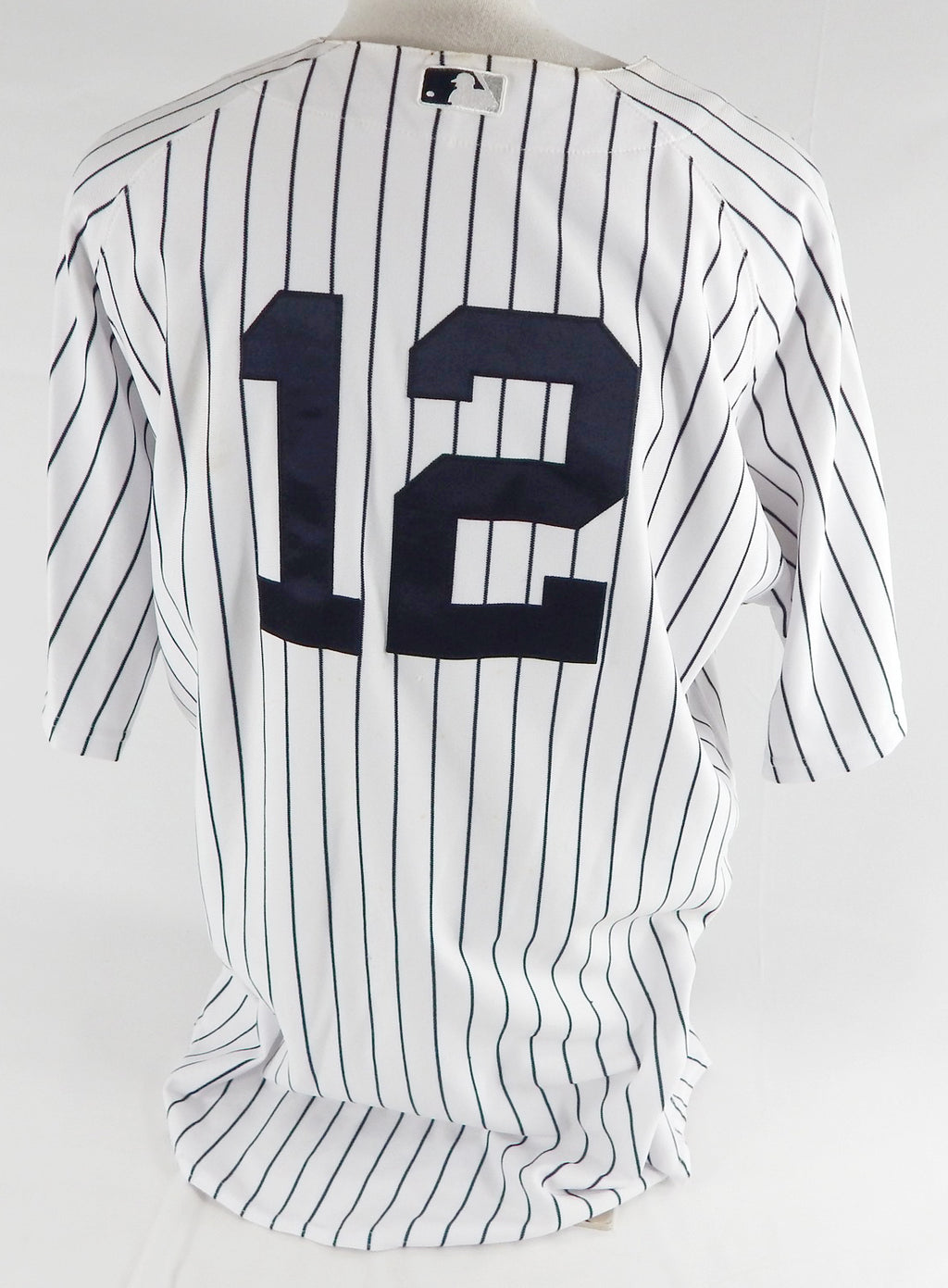 2013 New York Yankees Vernon Wells #12 Game Used White Jersey 50 310 Pic2