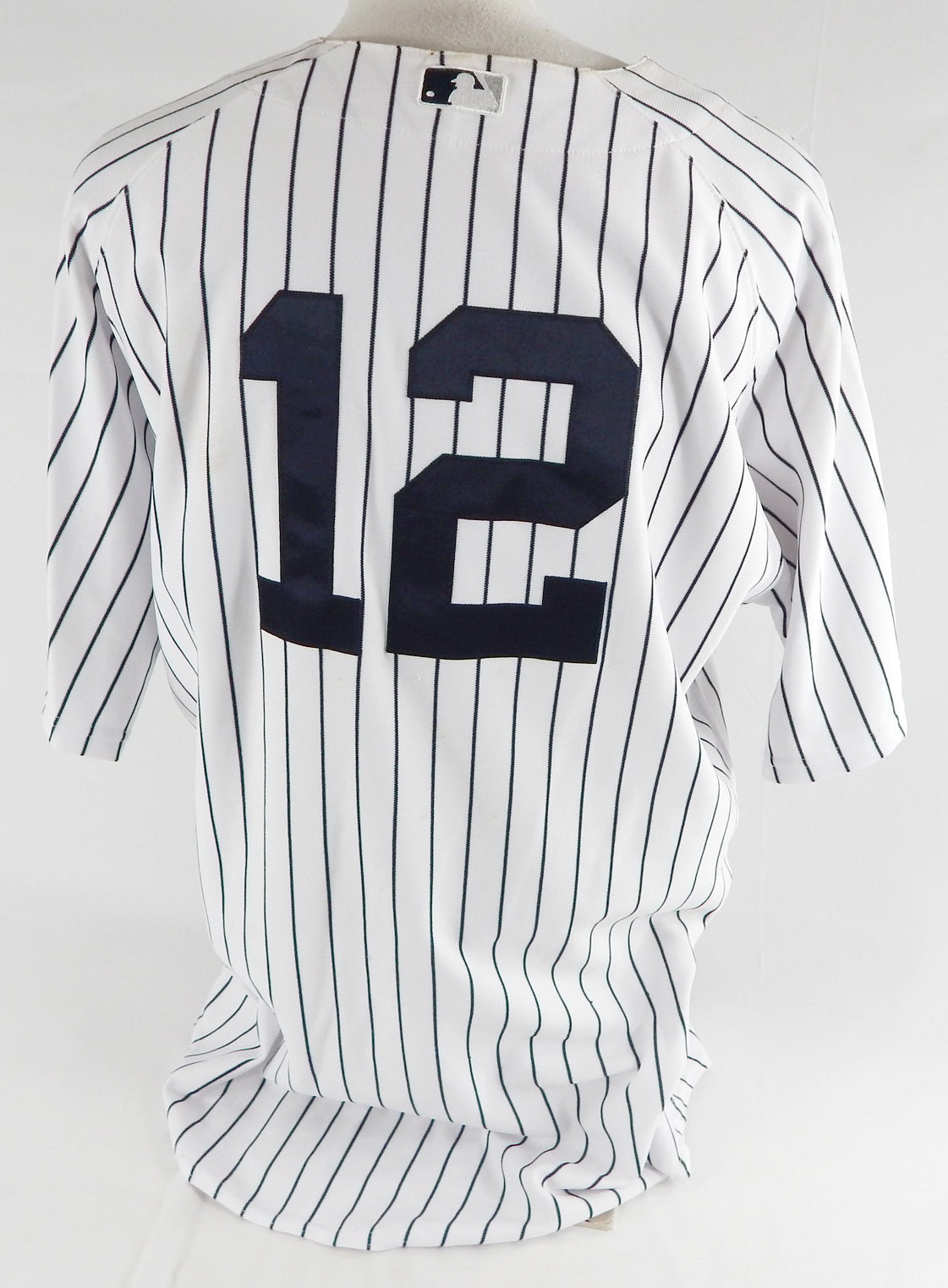 2013 New York Yankees Vernon Wells #12 Game Used White Jersey 50 310 Pic2