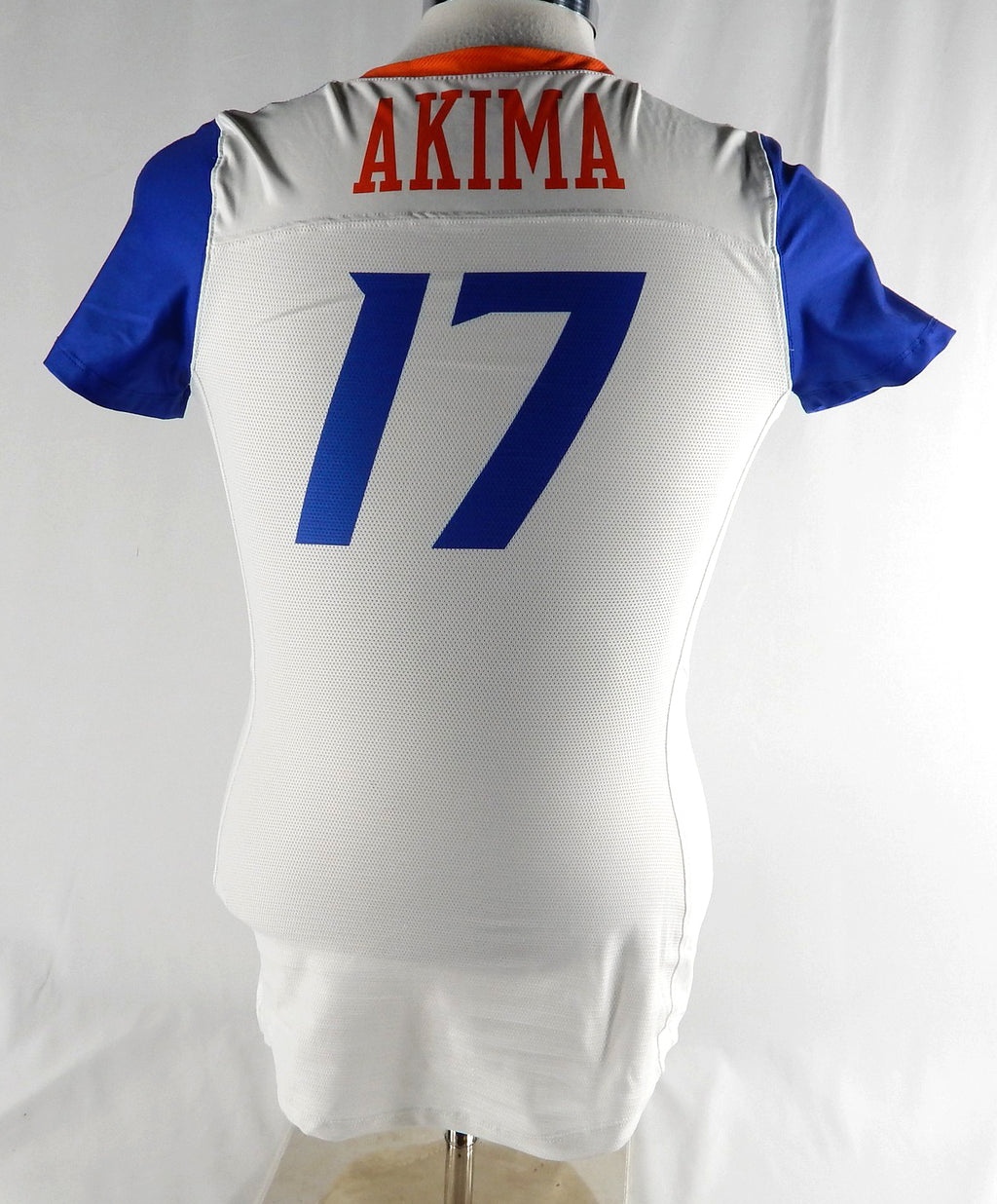Boise Volleyball 3 State Broncos Joel Akima #17 Game Used White Jersey Womens Pic2