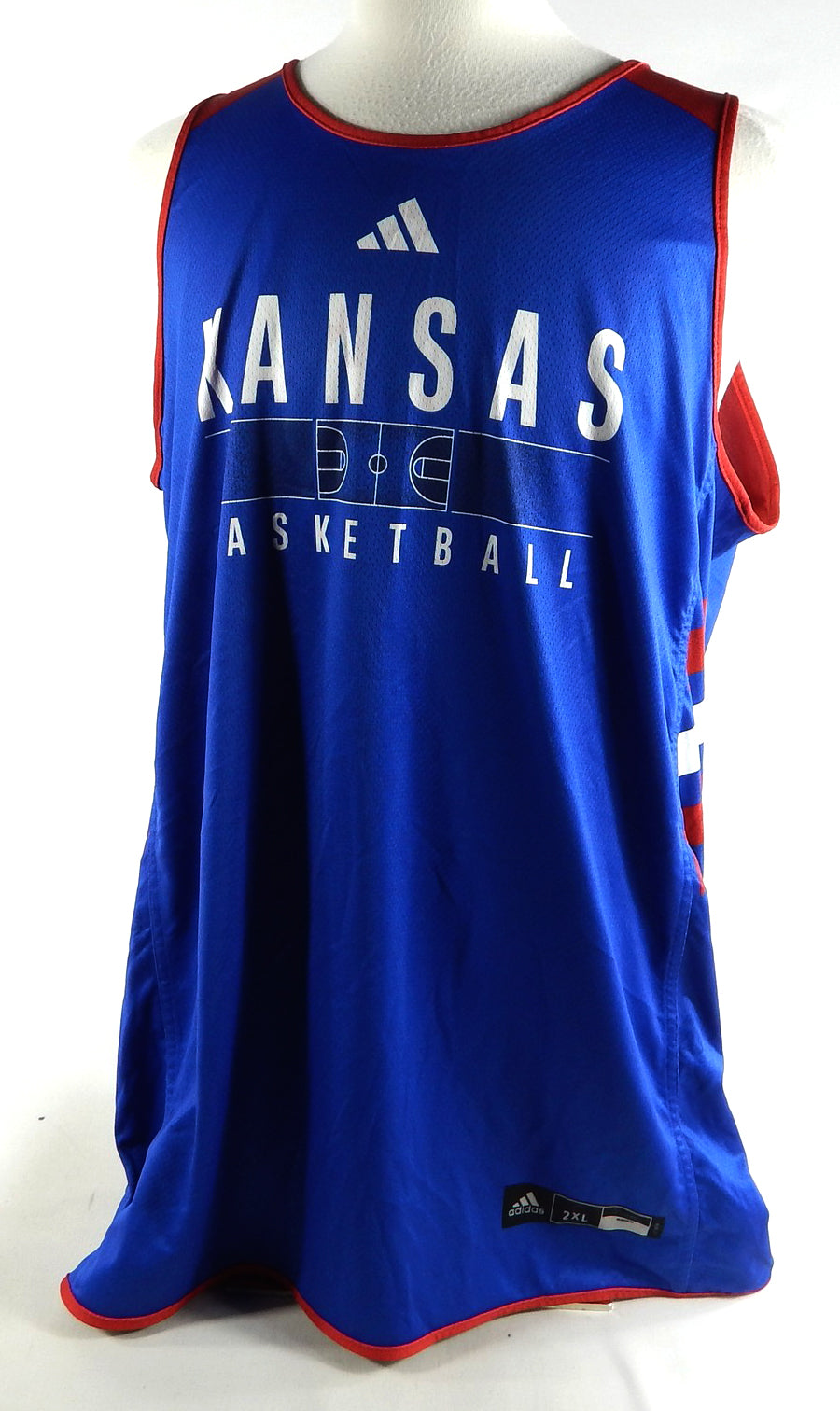 2023-24 Kansas Jayhawks Game Issued Blue Practice Jersey Basketball 2XL 034