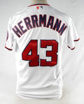 2021 Washington Nationals Chris Herrmann #43 Game Issued White Jersey 44 451
