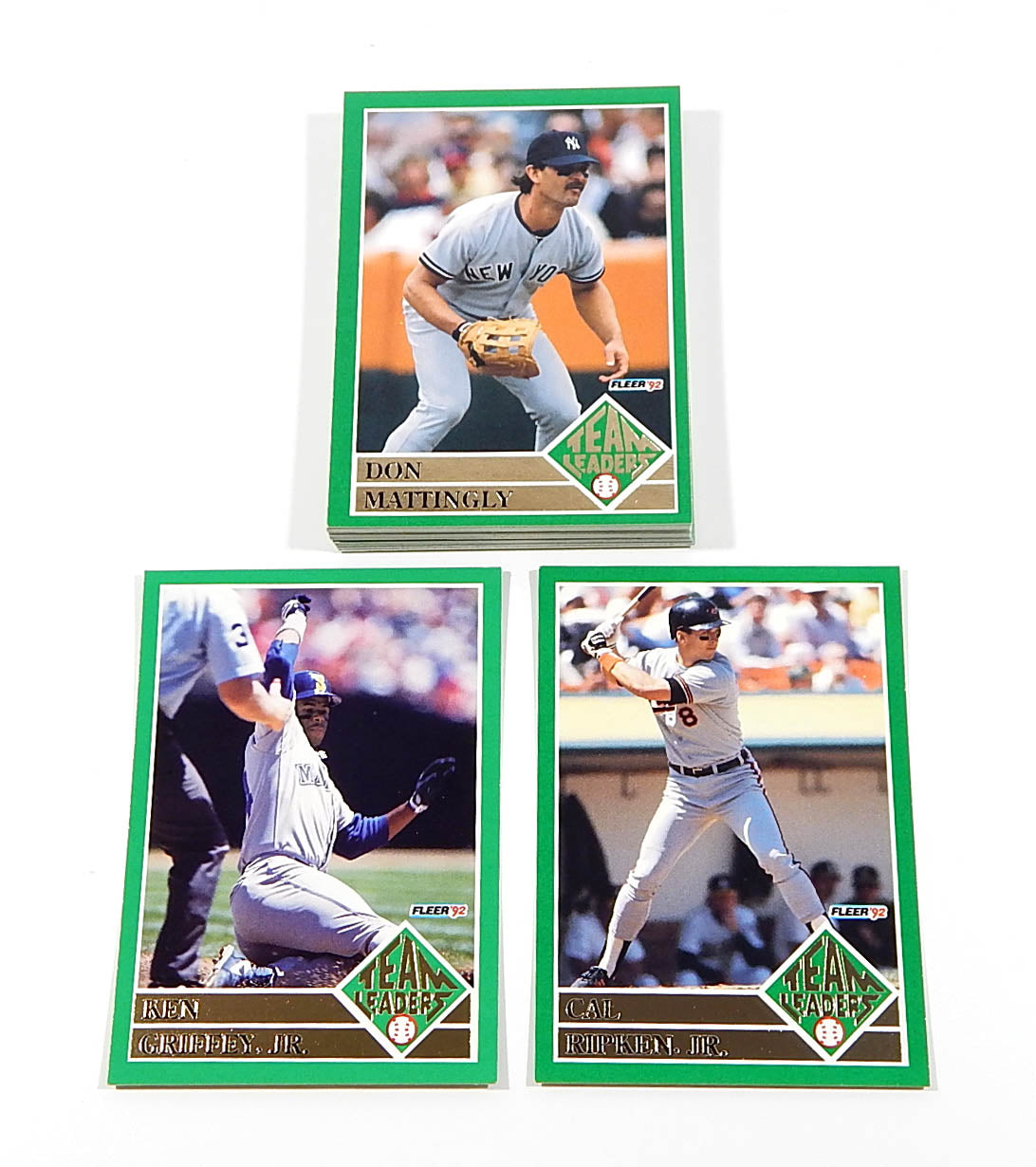 1992 Fleer Team Leaders Baseball Insert Set (20) Griffey Jr. Ripken Mattingly