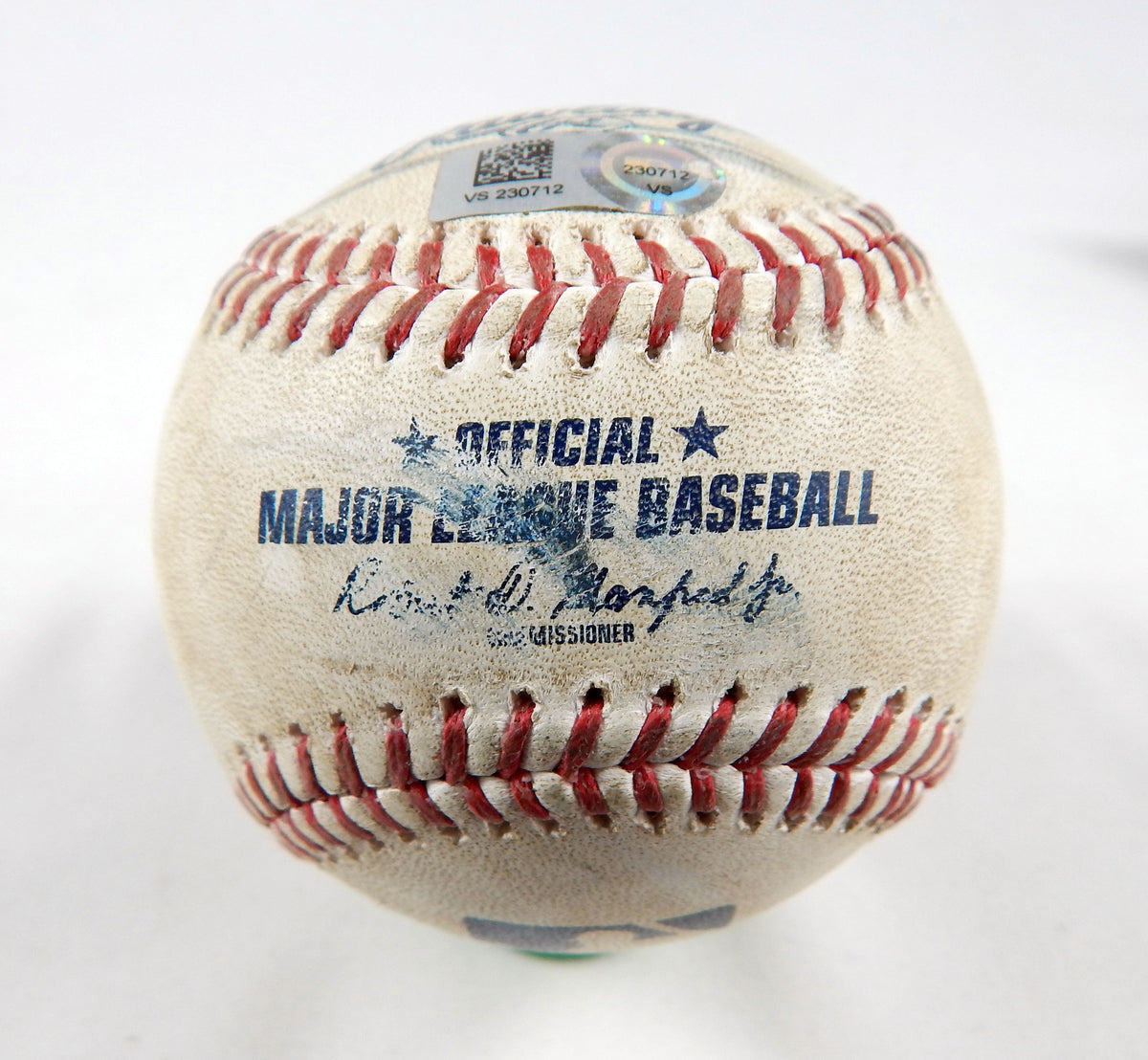 2023 Marlins Nationals Game Used Baseball Braxton Garrett Luis Garcia Ground Out