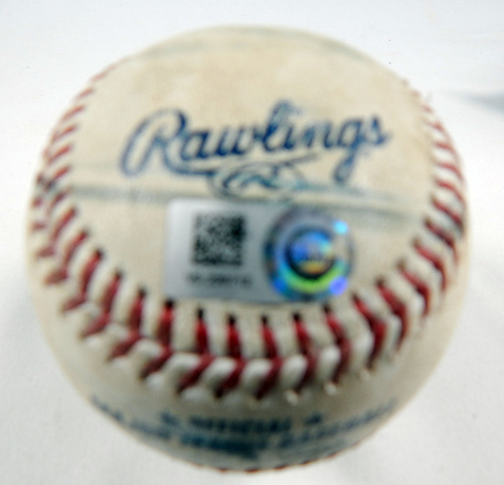 2023 Marlins Nationals Game Used Baseball Braxton Garrett Luis Garcia Ground Out Pic2