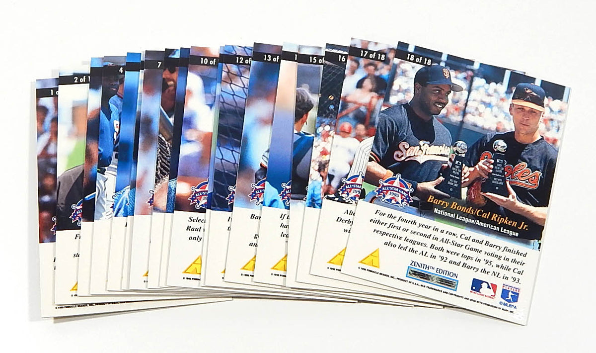 1995 Zenith All-Star Salute Baseball Insert Set (18) Griffey Jr. Bonds Pic2