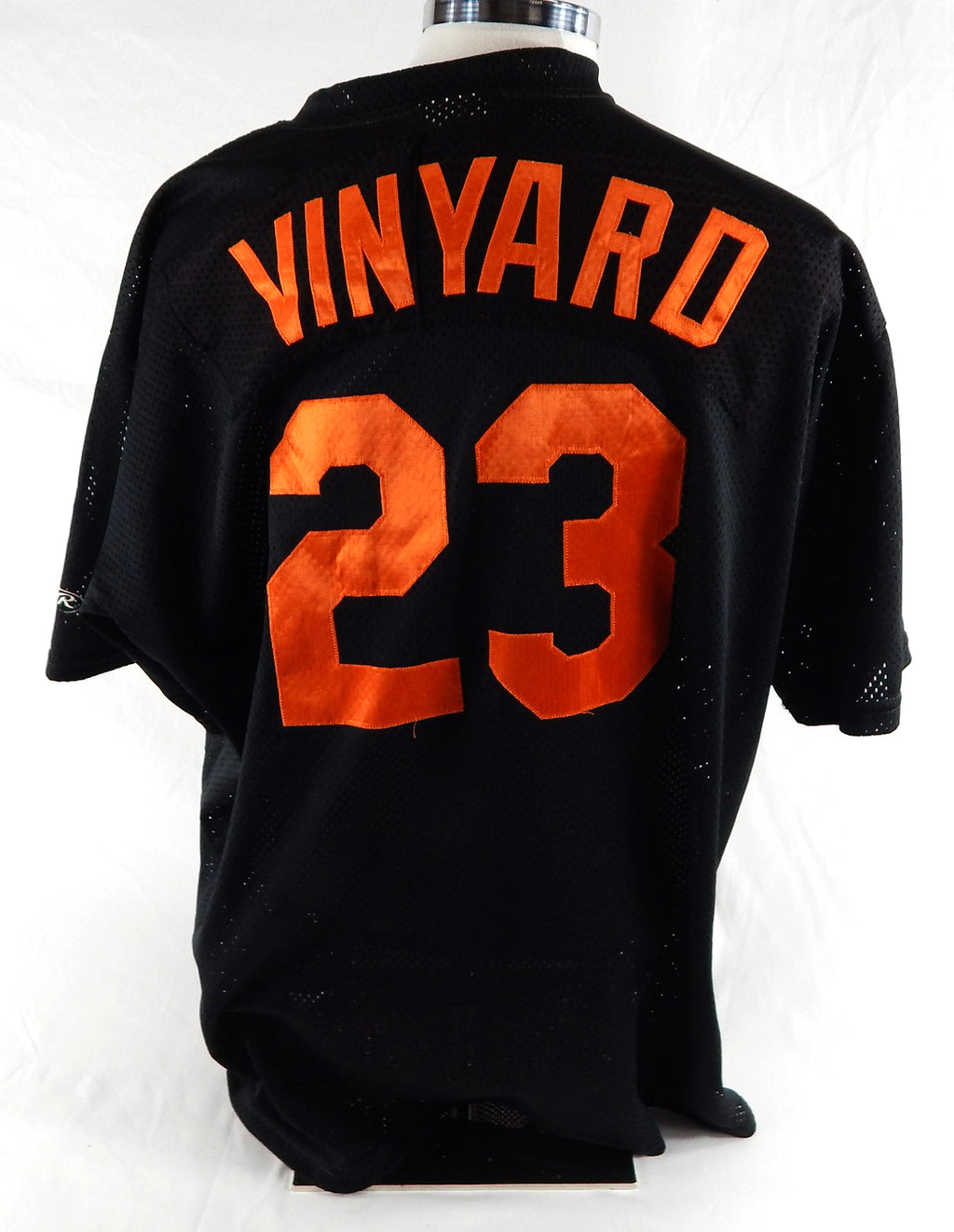 2000s Baltimore Orioles Chris Vinyard #23 Game Used Black Jersey BP ST XXL 452 Pic2