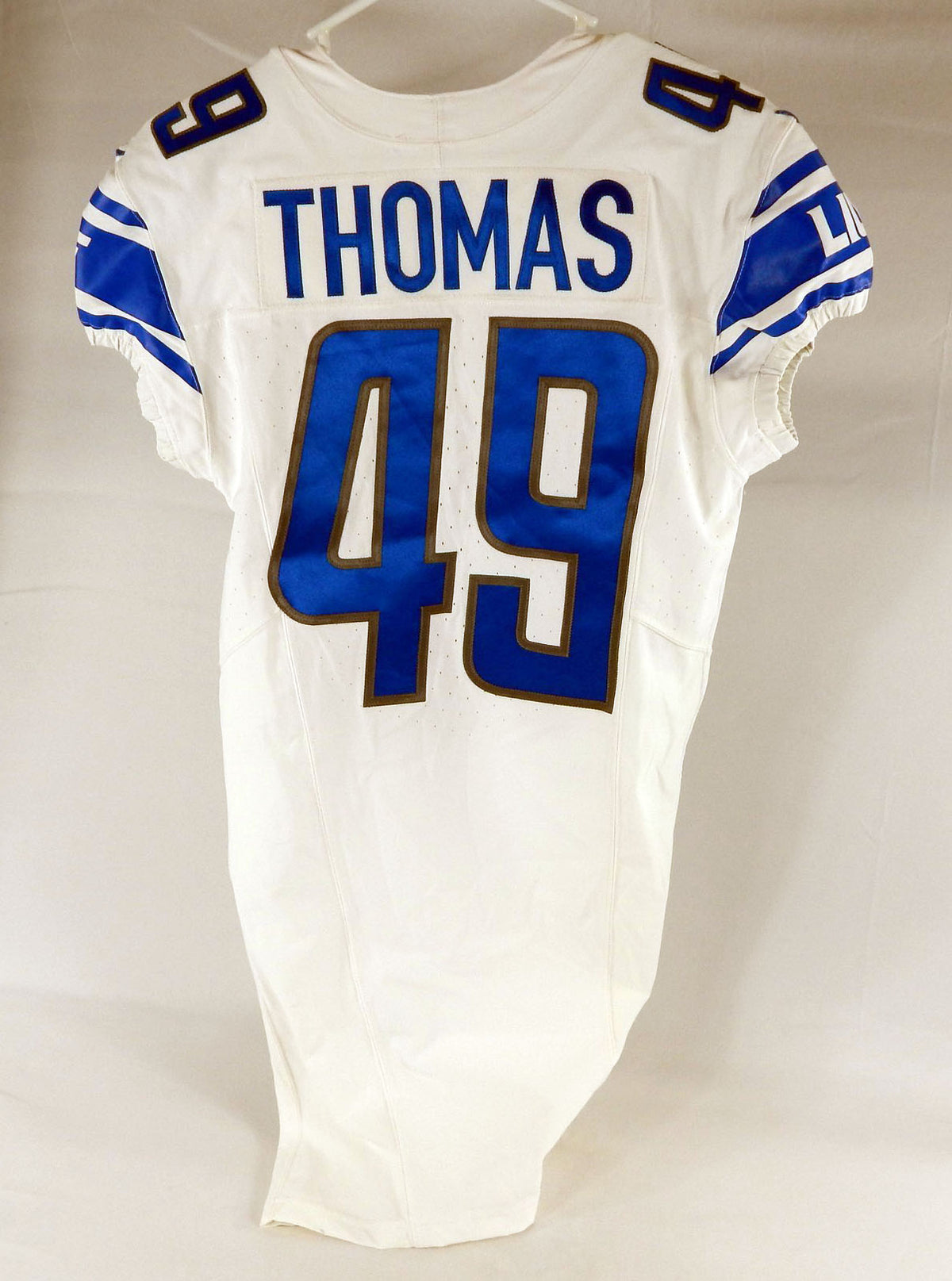 2023 Detroit Lions Starling Thomas #49 Game Issued White Jersey 90th Patch 40 5 Pic2