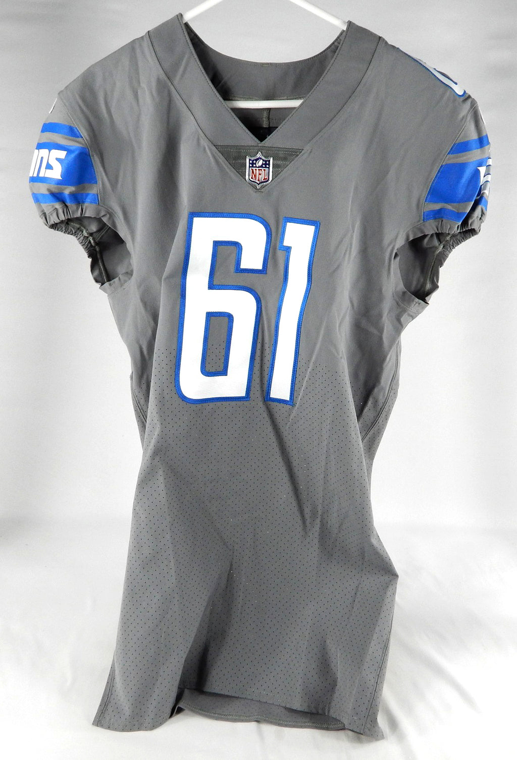2017 Detroit Lions Kerry Hyder #61 Game Issued Grey Jersey Color Rush 44 DP75728
