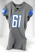 2017 Detroit Lions Kerry Hyder #61 Game Issued Grey Jersey Color Rush 44 DP75728