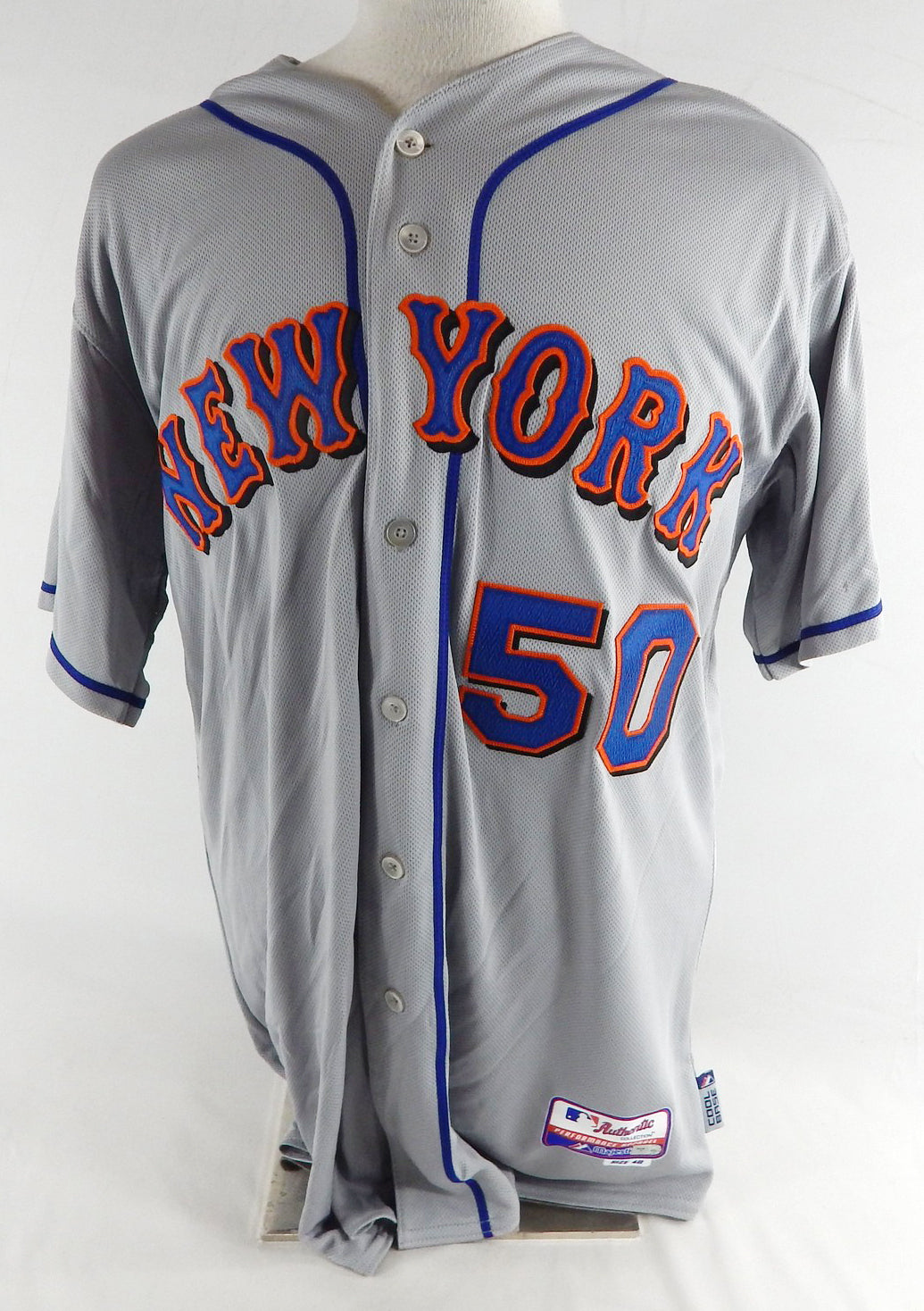 2011 New York Mets Mike O'Connor #50 Game Issued Grey Jersey 48 015 Pic2