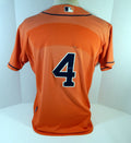 2013-2019 Houston Astros #4 Game Used Orange Jersey Name Plate Removed 46 598