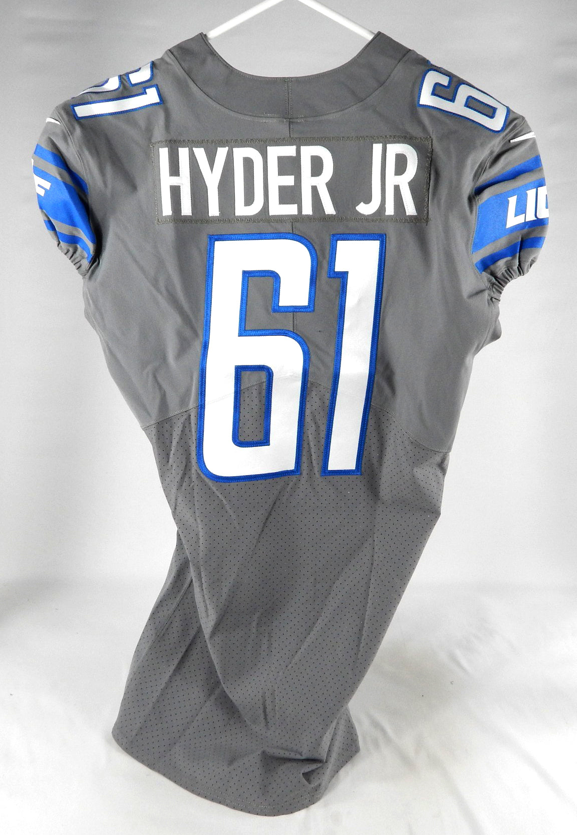 2017 Detroit Lions Kerry Hyder #61 Game Issued Grey Jersey Color Rush 44 DP75728 Pic2