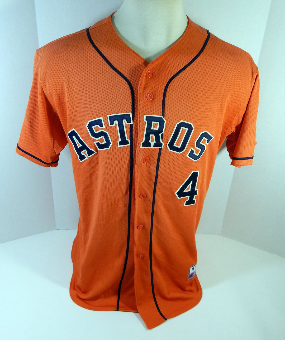 2013-2019 Houston Astros #4 Game Used Orange Jersey Name Plate Removed 46 598 Pic2