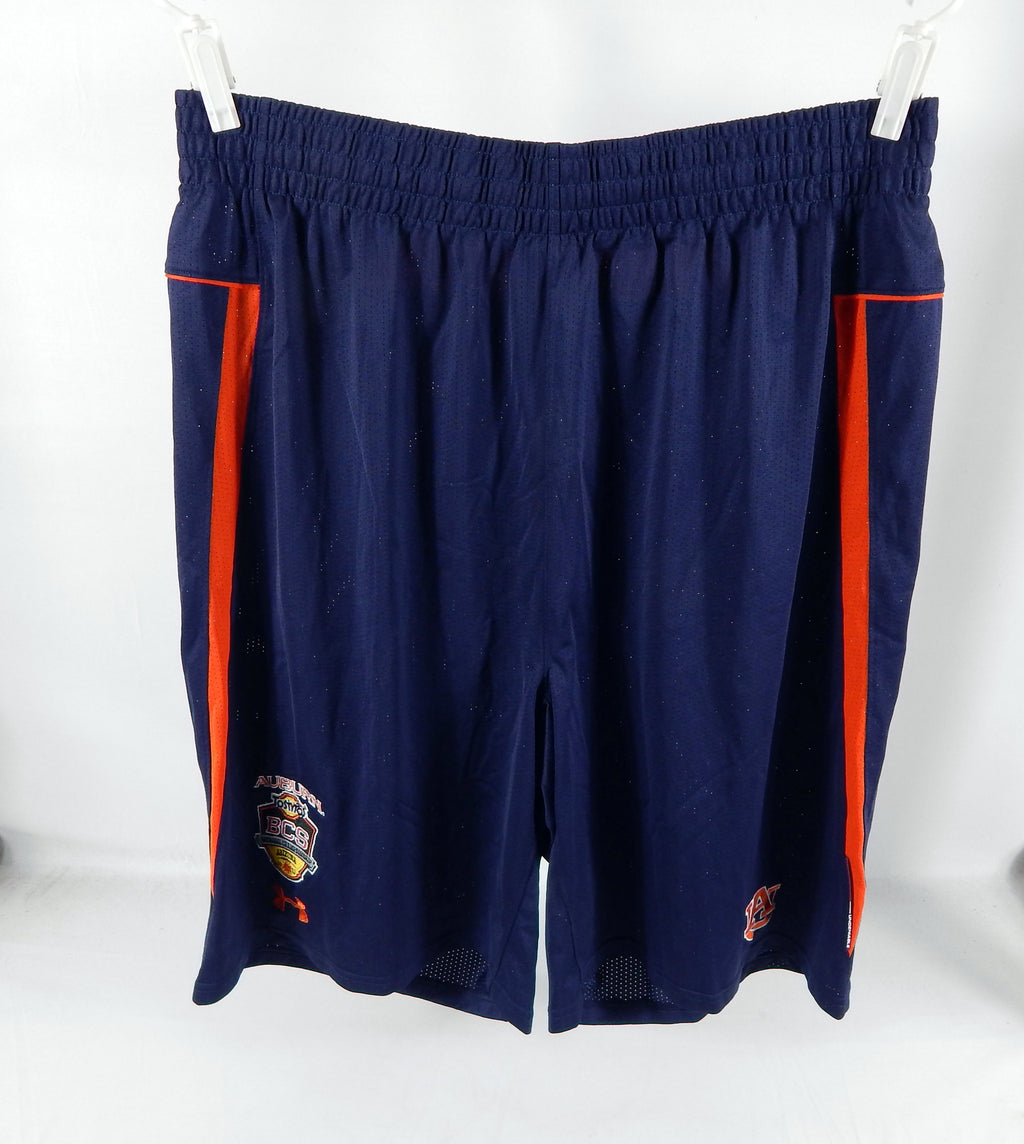 2011 Auburn Tigers #75 Team Issued Navy Shorts BCS Bowl National Championship 4