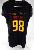 2014 Maryland Terrapins Clarence Murphy #98 Game Used Black Jersey 44 854