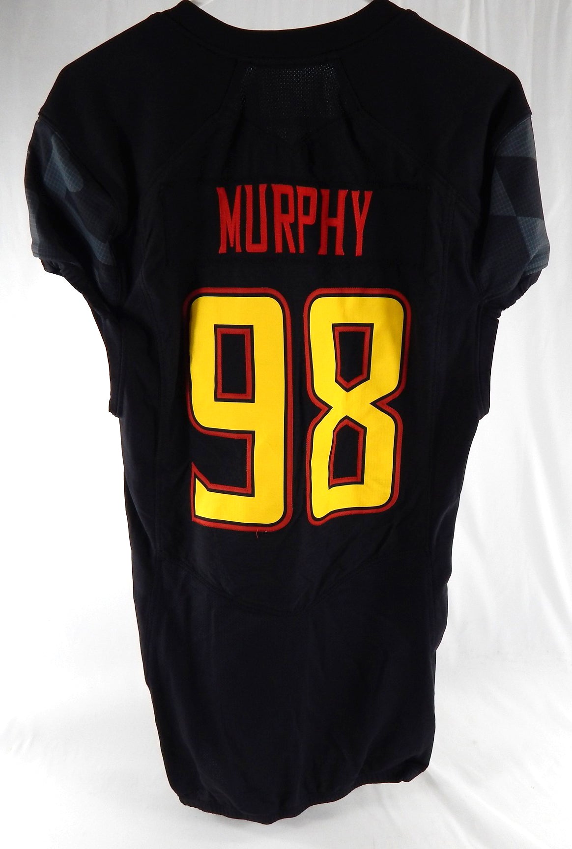 2014 Maryland Terrapins Clarence Murphy #98 Game Used Black Jersey 44 854 Pic2