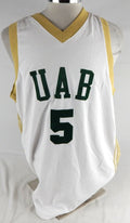 2000s UAB Blazers #5 Game Used White Jersey Basketball L 658