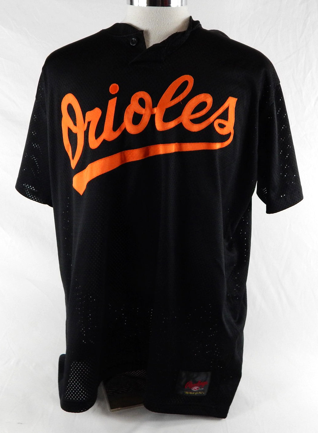 2000s Baltimore Orioles Mark Fleisher #32 Game Used Black Jersey ST BP XXL 456
