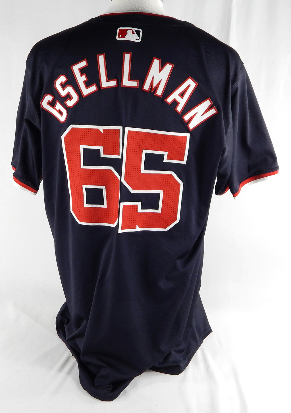 2024 Washington Nationals Robert Gsellman #65 Game Issued Navy Jersey 48 224 Pic2