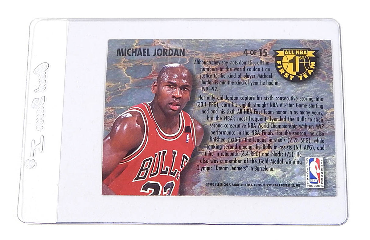 1992-93 Fleer Ultra All NBA First Team Insert Set (15) Michael Jordan Barkley Pic2
