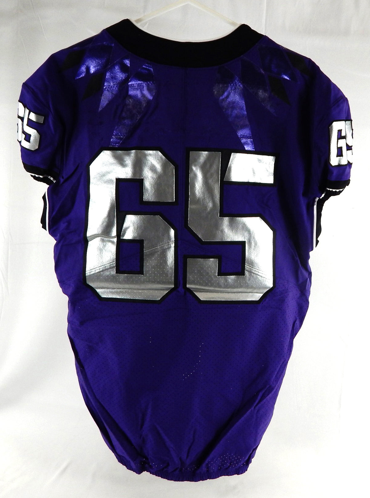 2019-24 Texas Christian TCU Frogs #65 Game Used Purple Jersey Football NP R 50 2 Pic2