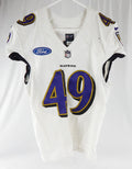 2018 Baltimore Ravens Julian Stanford #49 Game Used White Practice Jersey Ford 6