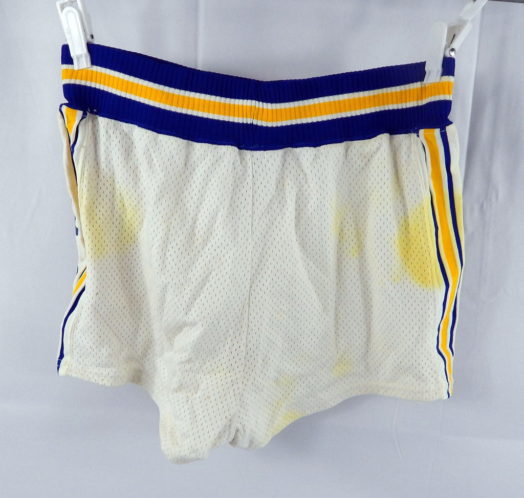 1980s Golden State Warriors #23 Game Used White Shorts 34 843 Pic2