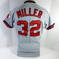 1988 California Angels Darrell Miller #32 Game Used Grey Jersey 44 DP14444