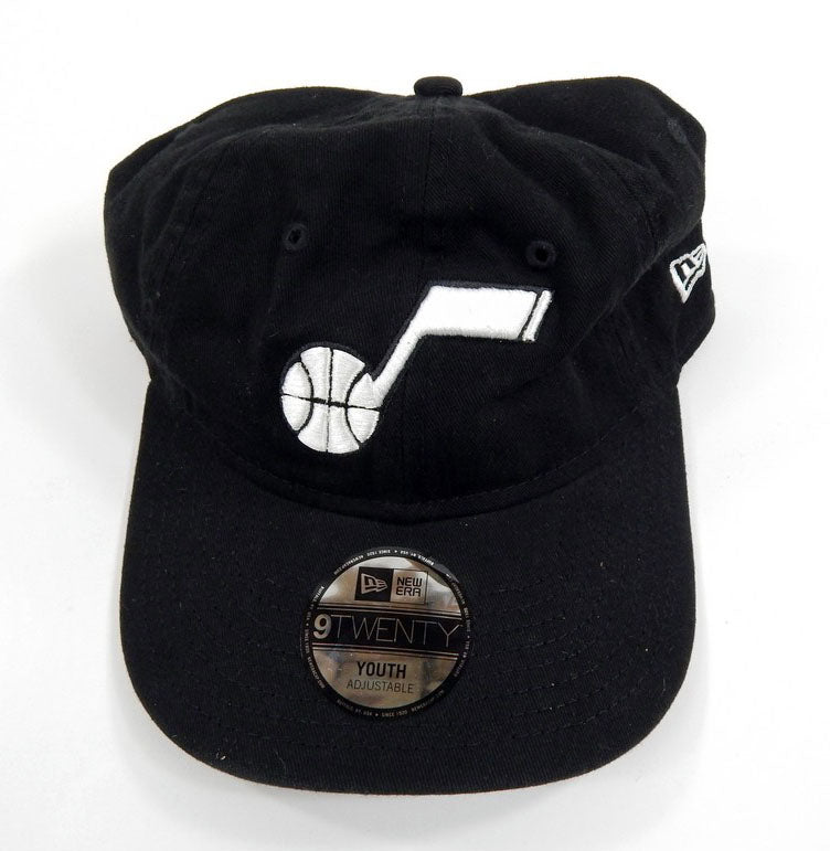 Youth Utah Jazz Authentic Black Hat Team Adjustable New Era 9Forty NWT OS 01S