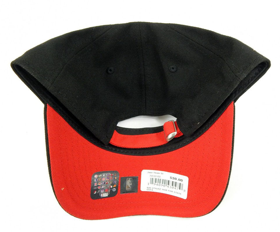 Unisex Utah Jazz Authentic Black Hat State Adjustable New Era 9Forty NWT OS 02S Pic2