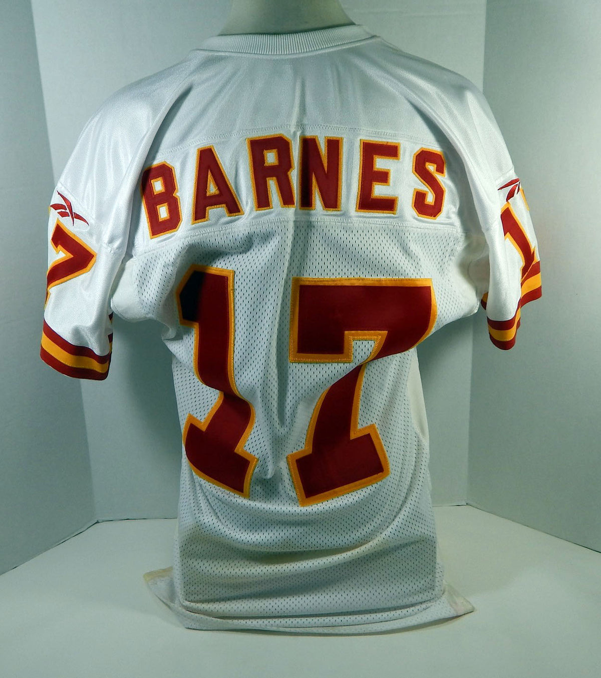 1998 Kansas City Chiefs Pat Barnes #17 Game Issued White Jersey 44 DP15598
