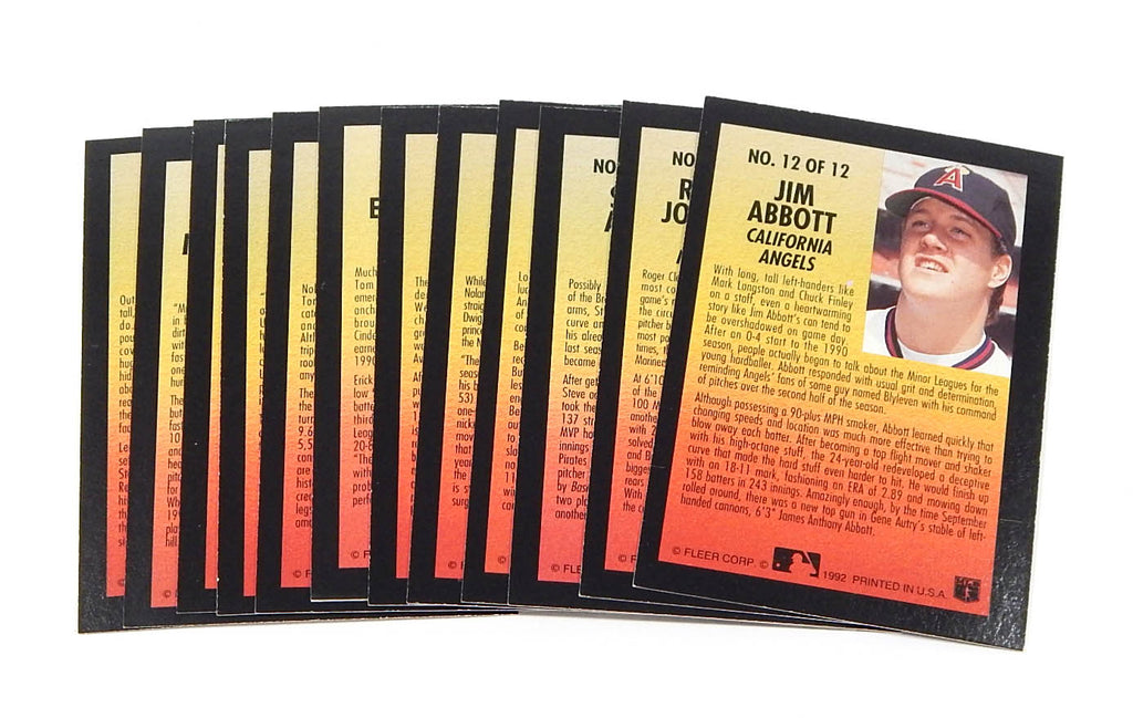 1992 Fleer Smoke 'n Heat Baseball Insert Set (12) Nm/Mt Ryan Clemens Pic2