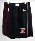 2023-24 Detroit Pistons Tosan Evbuomwan #18 Game Used Black Shorts City Bad Boy2