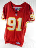 1997 Kansas City Chiefs Jacobs #91 Game Issued Pos Used Red Jersey 46 230