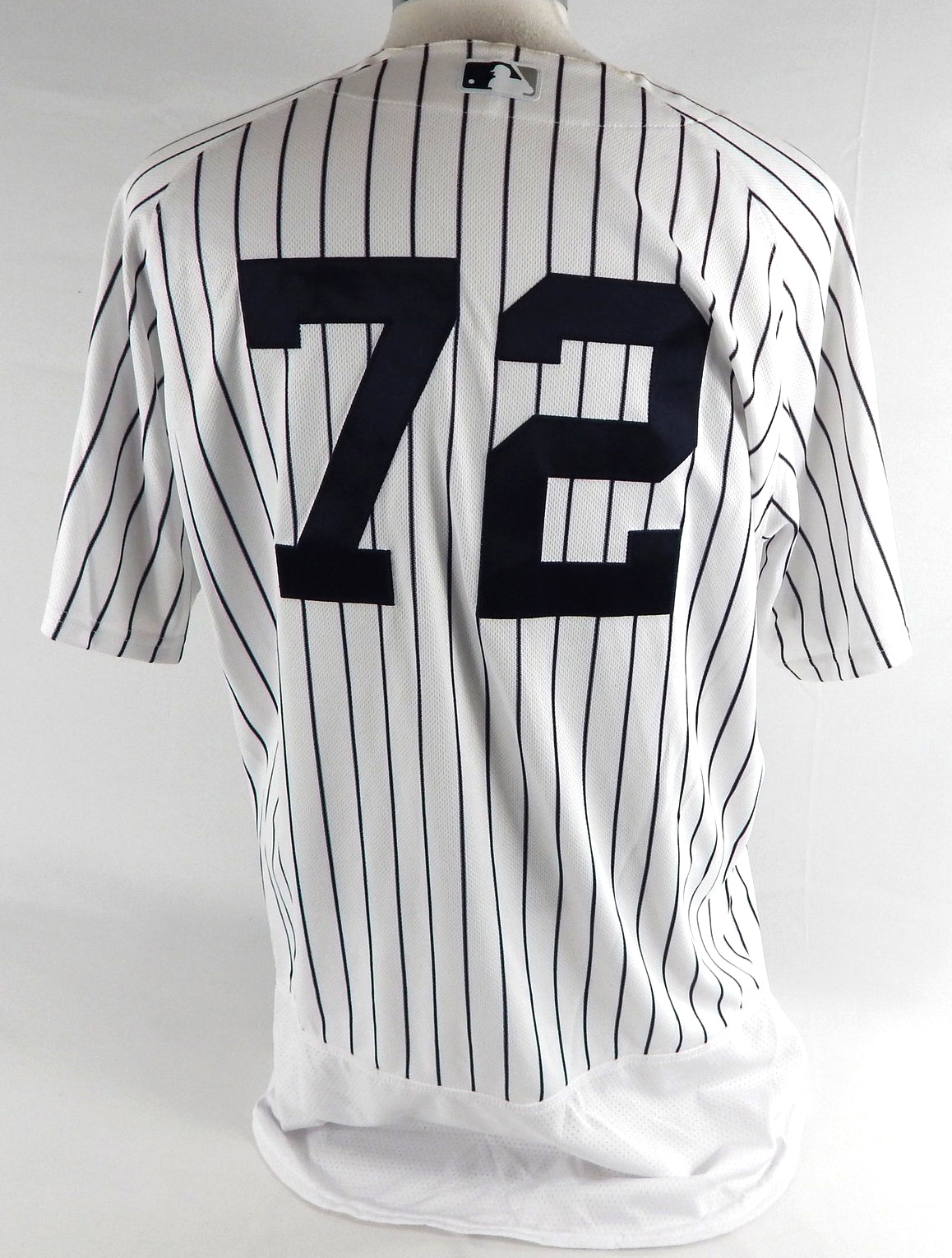 2017 New York Yankees Kyle Holder #72 Game Used White Jersey ST Opening 46 22 Pic2