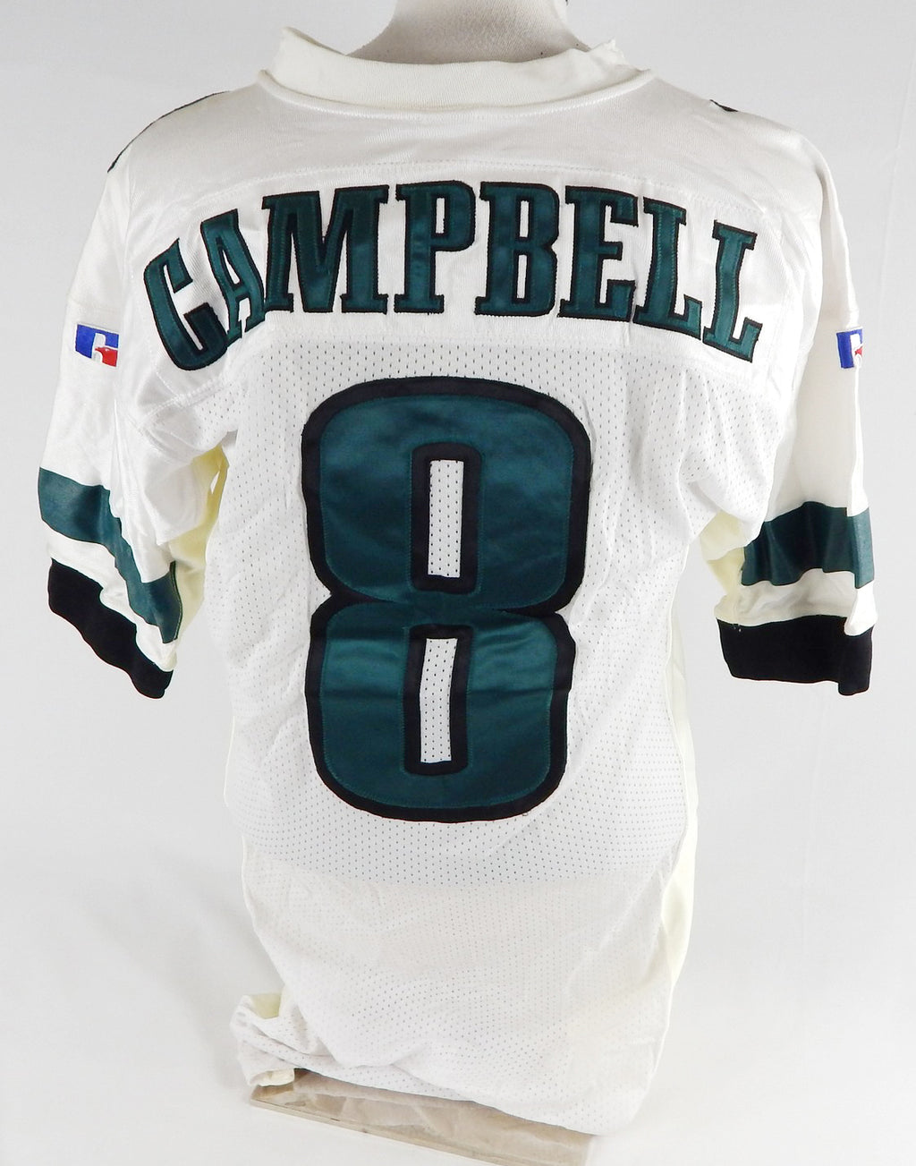 1996 Philadelphia Eagles Campbell #8 Game Issued White Jersey 44 129 Pic2