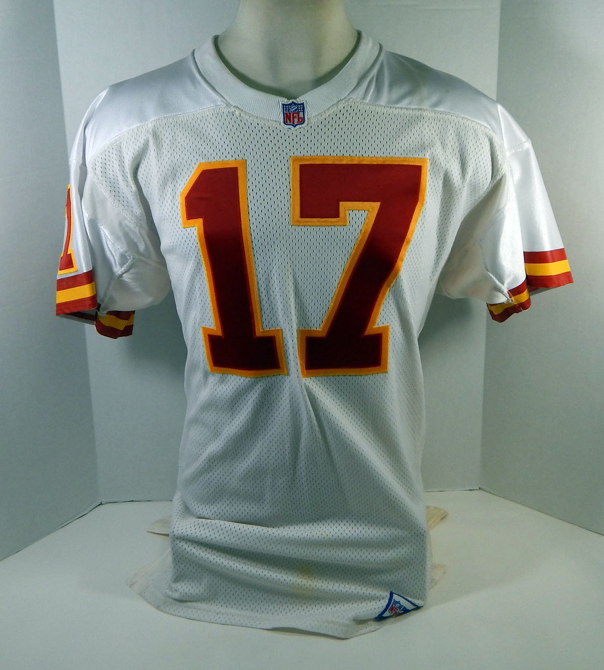 1997 Kansas City Chiefs Pat Barnes #17 Game Issued White Jersey 44 DP15600 Pic2
