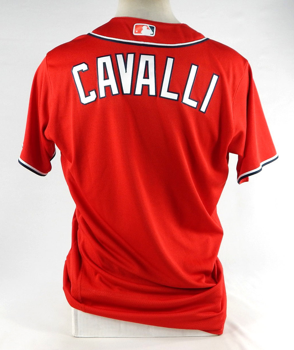2023 Washington Nationals Cade Cavalli Game Issued Red Jersey 44 DP77468