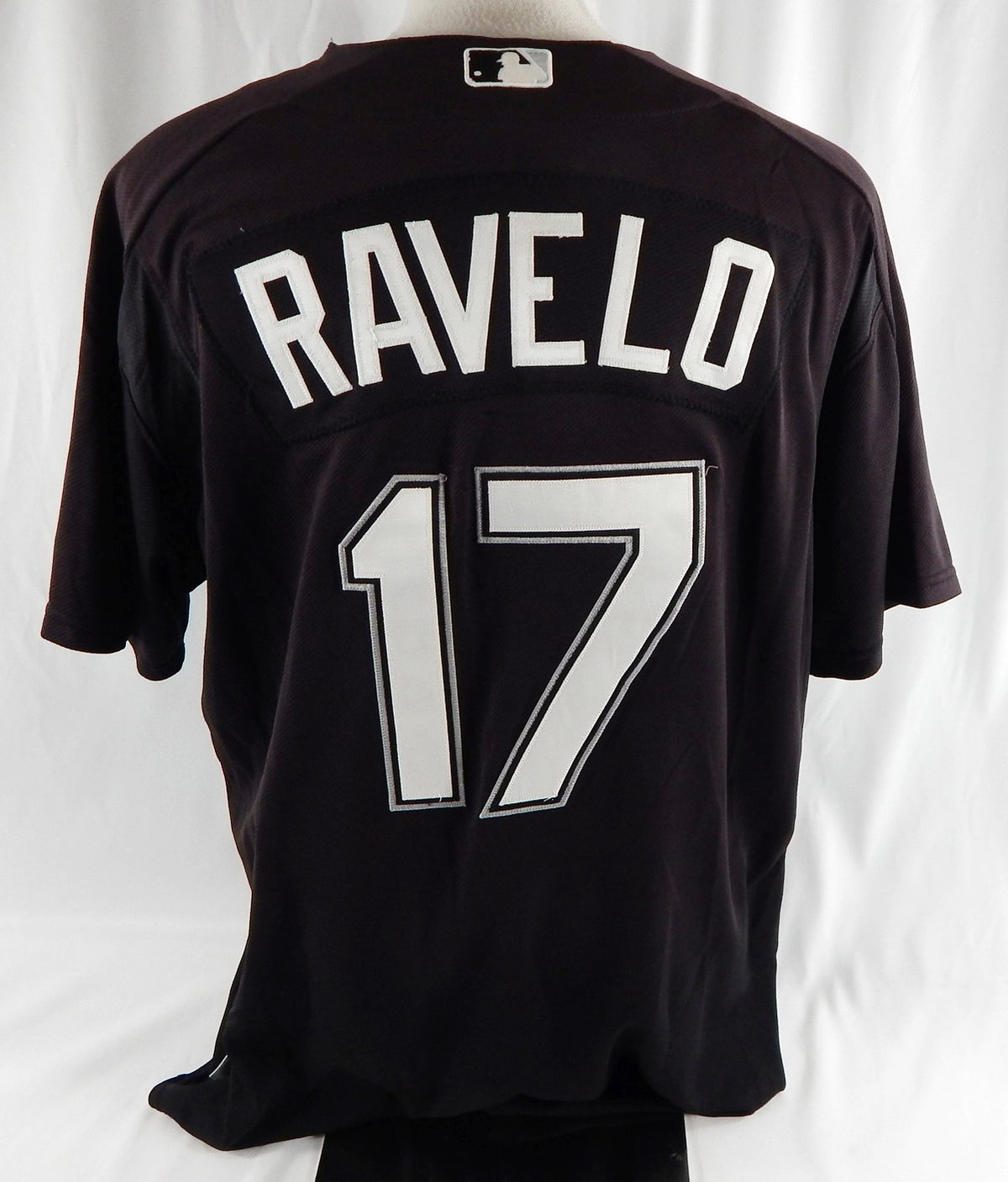 2003-06 Chicago White Sox Ravelo #17 Game Used Black Jersey BP ST  46 400 Pic2