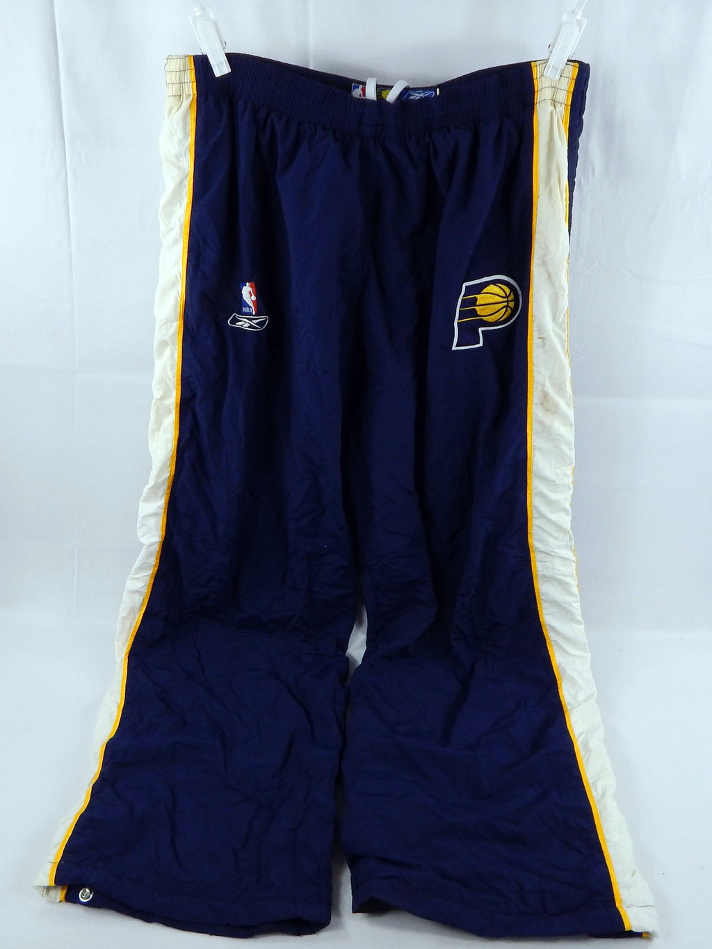 2001-06 Indiana Pacers #33 Game Used Navy Warm Up Pants 42 851