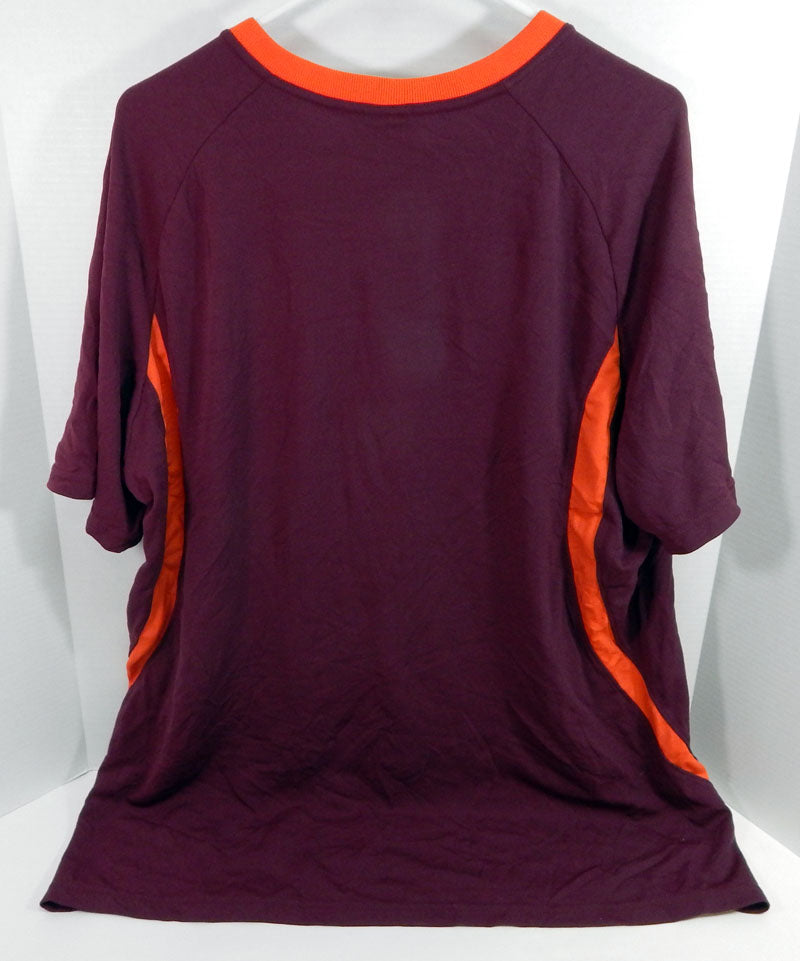 Women's Virginia Tech Hokies Game Isued Short Sleeve Maroon Shooting Shirt 280 Pic2