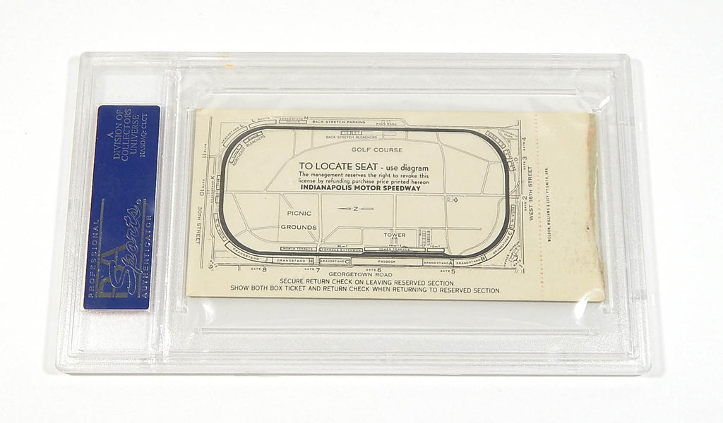 1974 Indy Indianapolis 500 5/26/74 Rutherford Racing Ticket Stub PSA Authentic Pic2