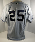New York Yankees Jason Giambi #25 Authentic Grey Jersey Russell Athletic 52 88