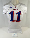 Kansas Jayhawks #11 Game Issued White Jersey 42 477