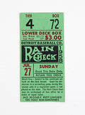 1958 Detroit Tigers vs Washington Senators Vintage Ticket Stub 7/27/58