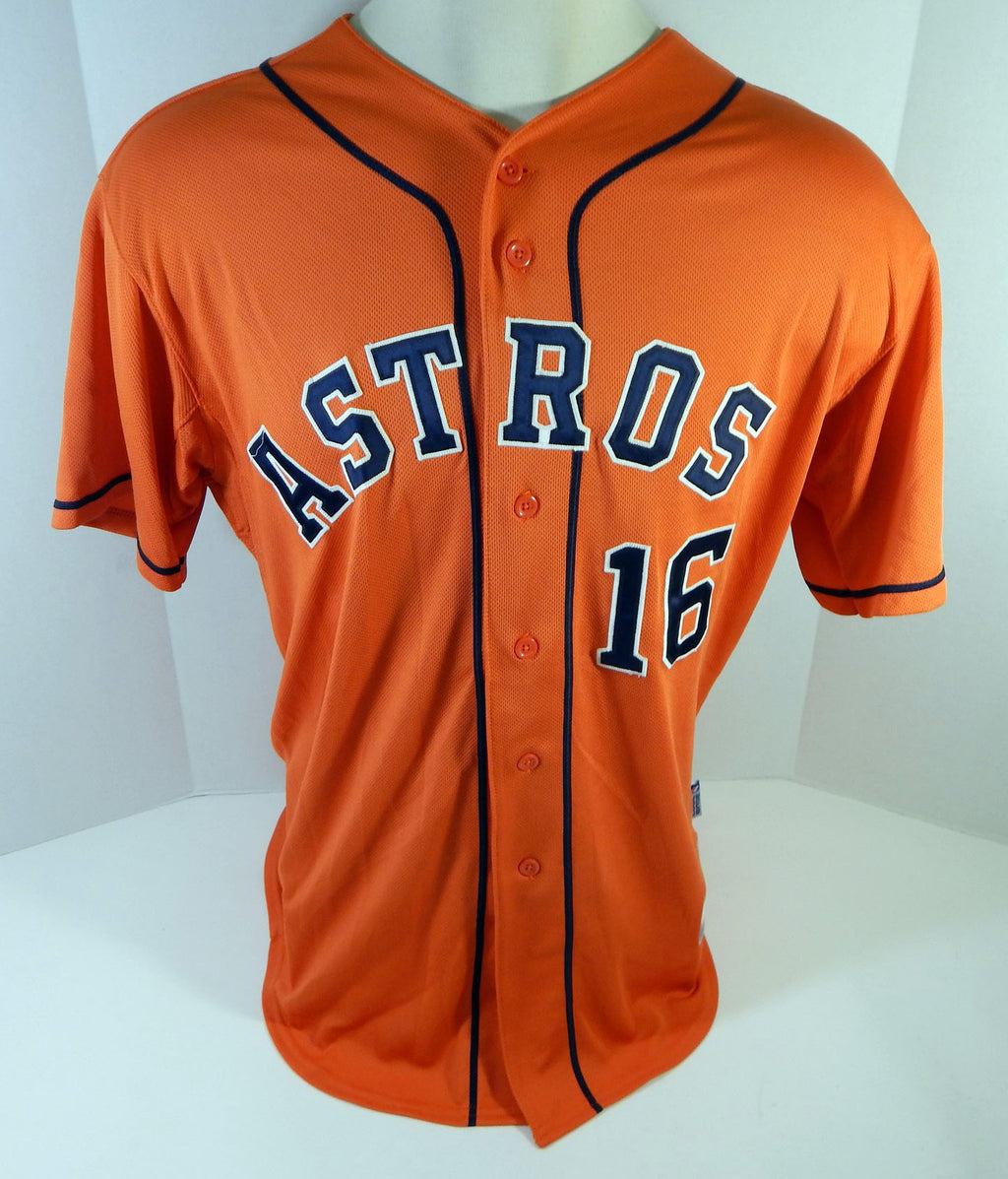 2013-2019 Houston Astros #16 Game Used Orange Jersey Name Plate Removed 48 610