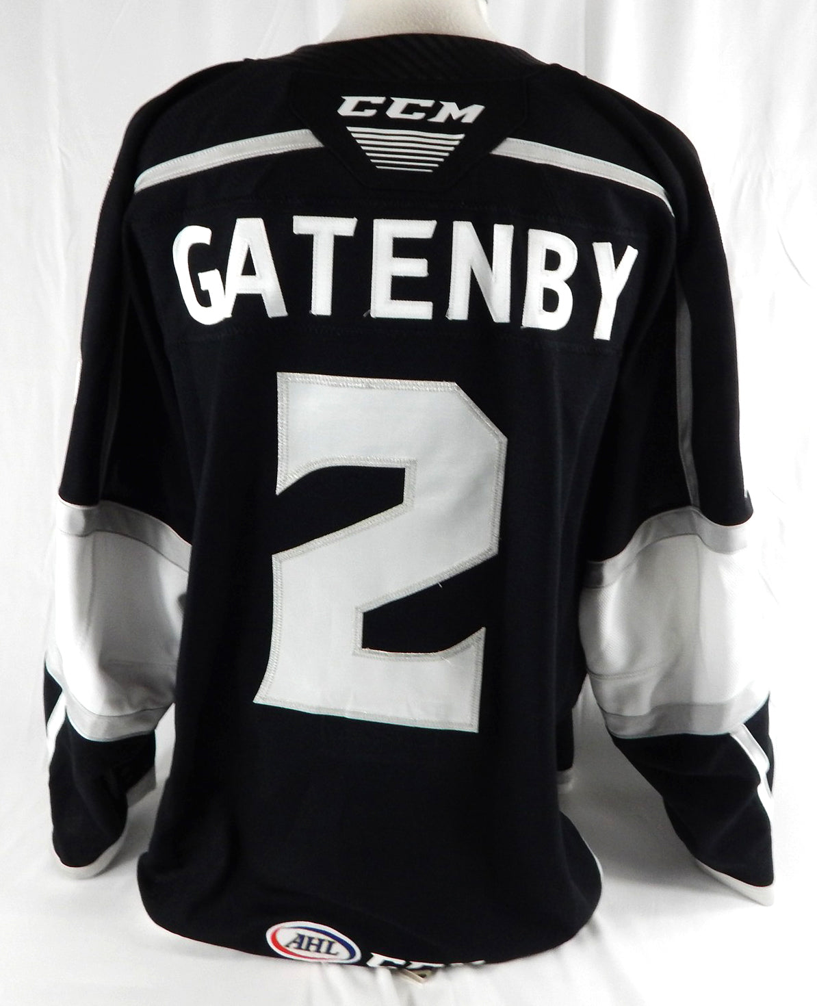 2022-23 Ontario Reign Joe Gatenby #2 Game Issued Black Jersey 56 454 Pic2