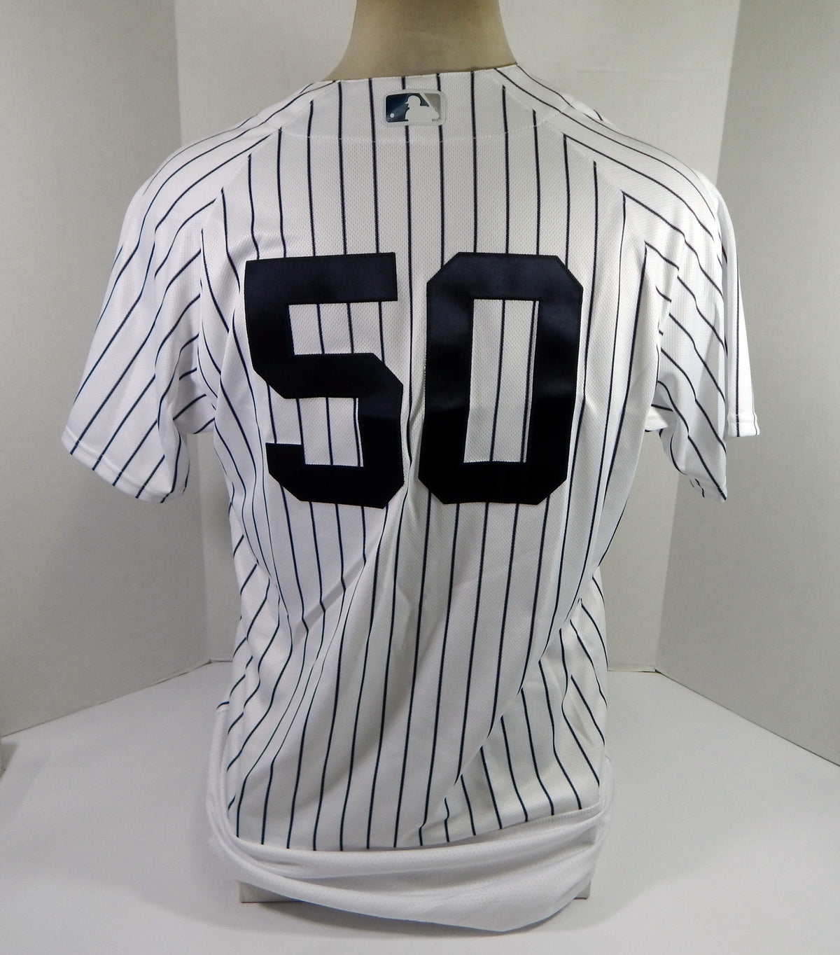 2018 New York Yankees Reggie Willits #50 Game Used White Jersey Opening Day 44 6
