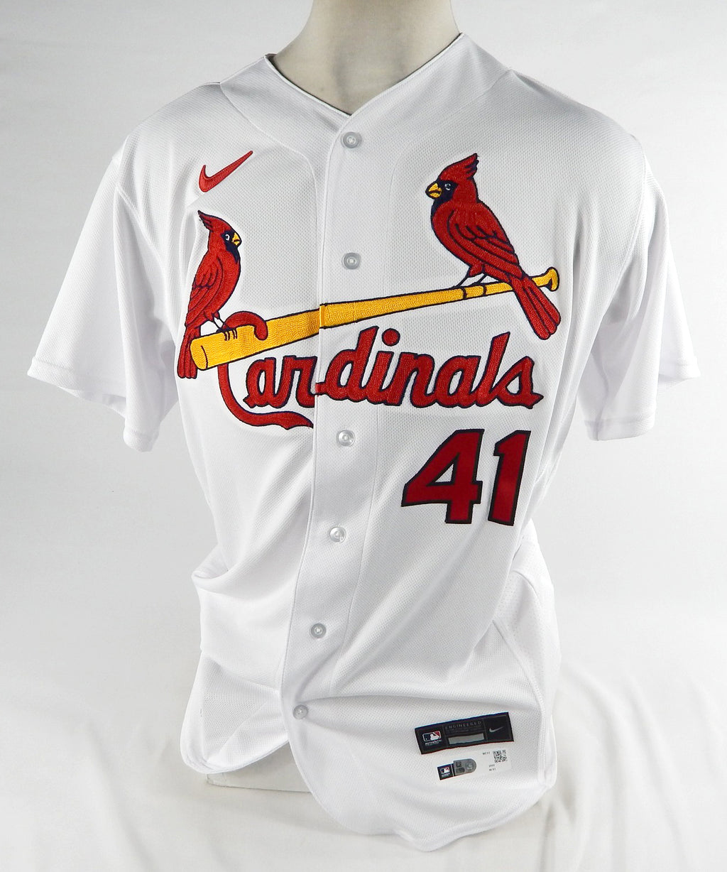 2022 St. Louis Cardinals Ali Sanchez #41 Game Issued White Jersey 46 DP72668 Pic2
